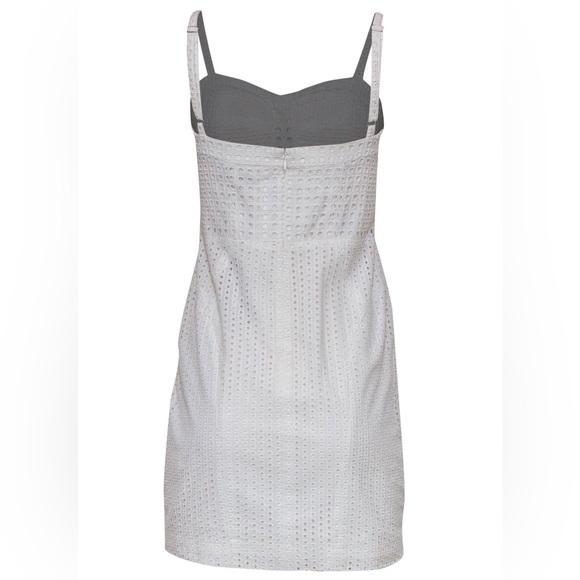 Rebecca Minkoff White Eyelet Lace Bustier Claudia Dress Sz L - Picture 6 of 14